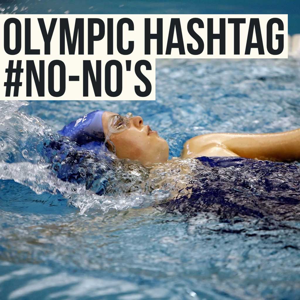 Olympic Hashtag No Nos woman swimming